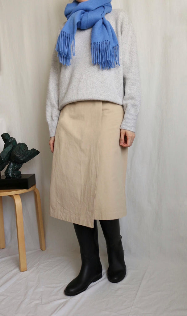 Lambswool scarf -Cerulean Blue