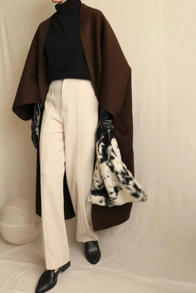 Privé poncho (with crop sleeves)