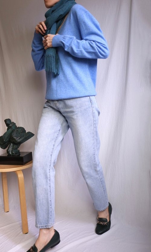 Lambswool scarf- teal