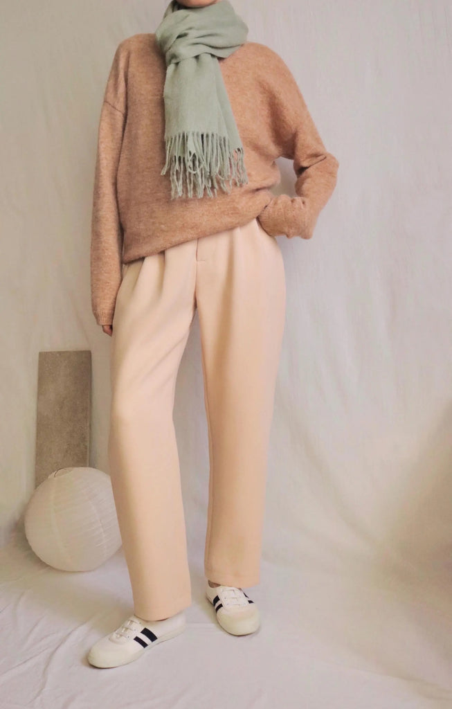 Lambswool scarf- matcha