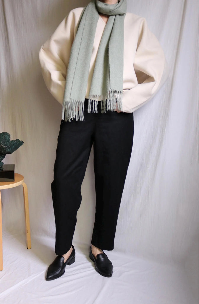 Lambswool scarf- matcha