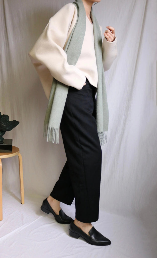 Lambswool scarf- matcha