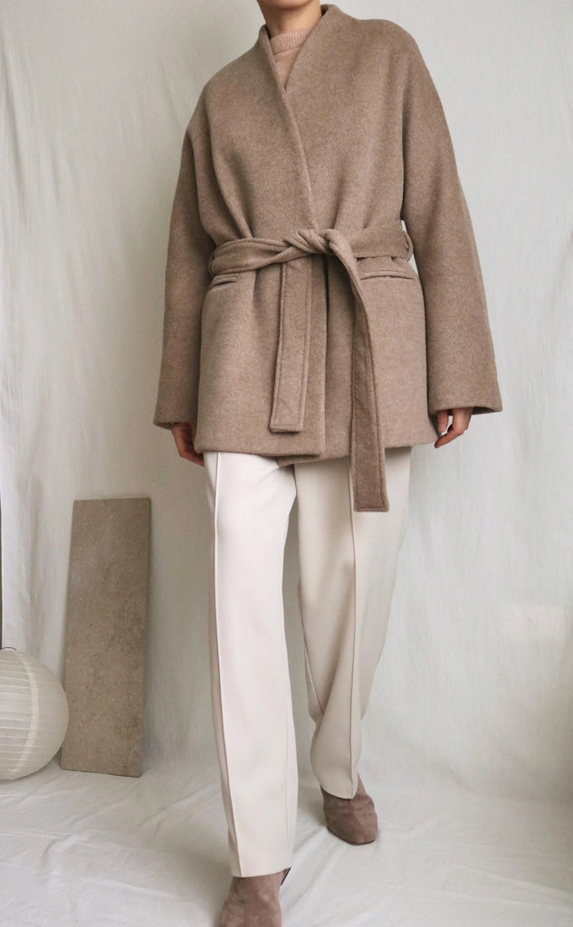 ishiji kimono coat -lambswool /double-face