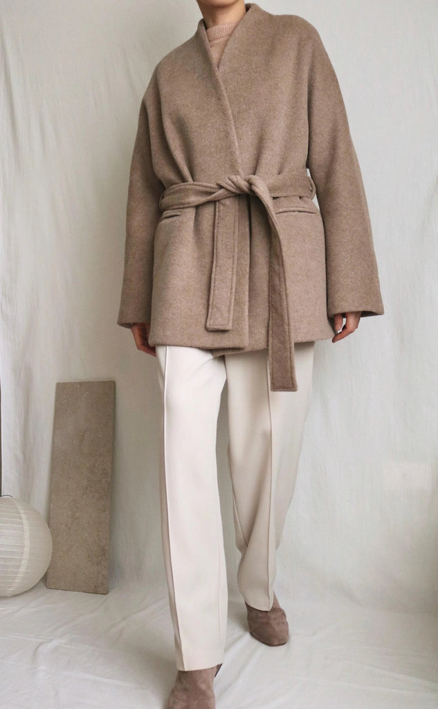 ishiji kimono coat -lambswool /double-face