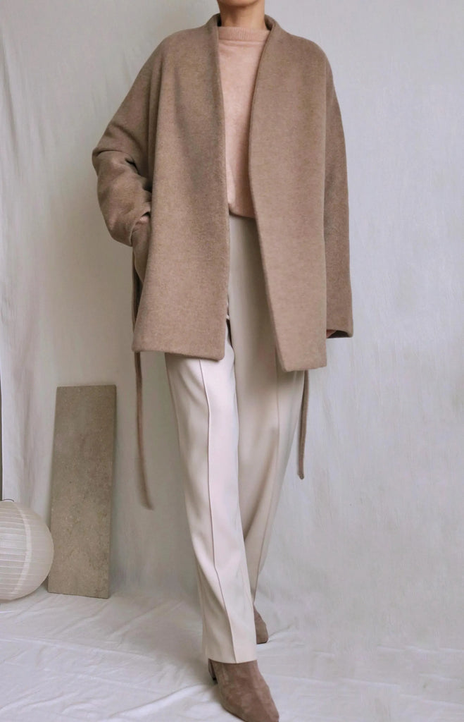 ishiji kimono coat -lambswool /double-face