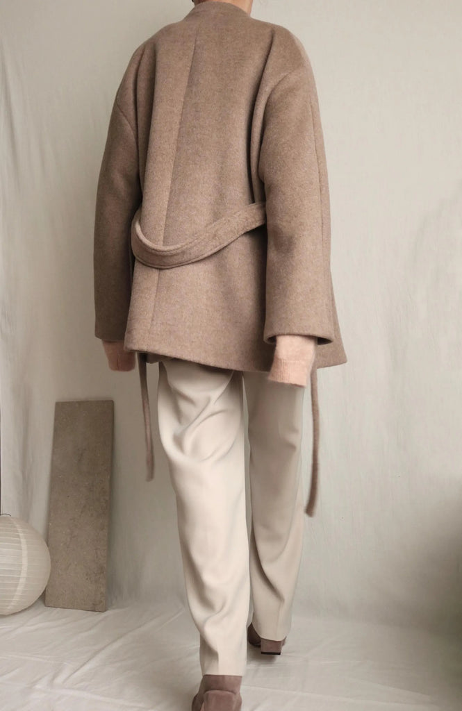 ishiji kimono coat -lambswool /double-face