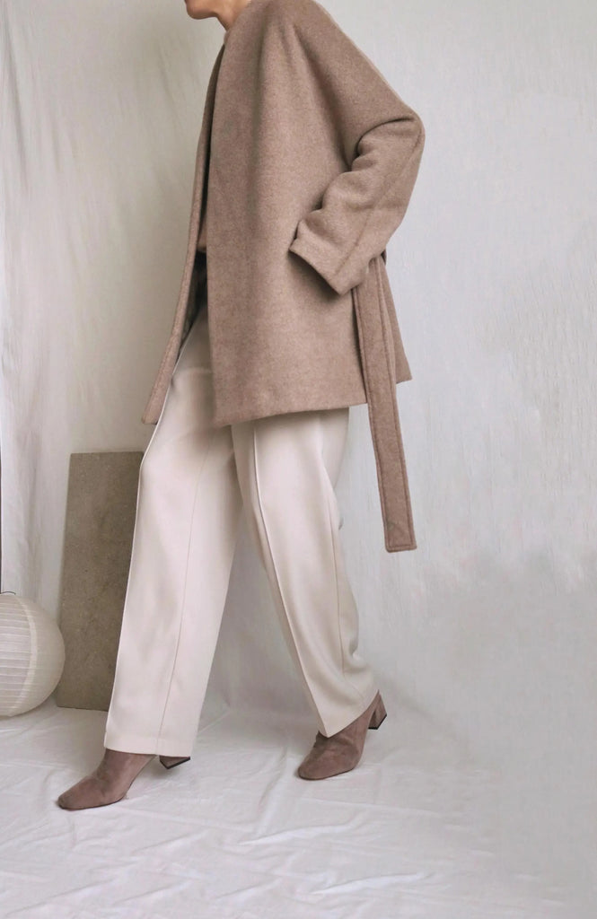 ishiji kimono coat -lambswool /double-face