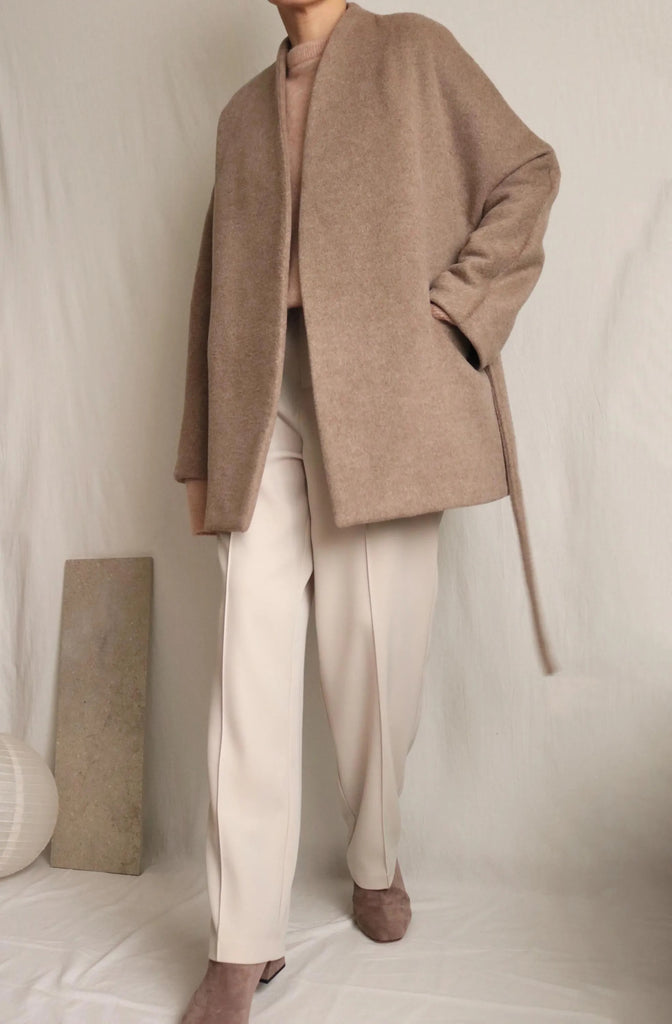 ishiji kimono coat -lambswool /double-face