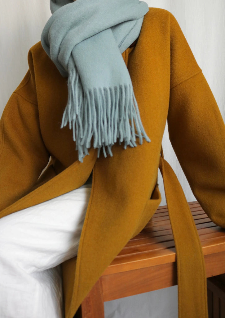 Lambswool scarf - Balsam Green