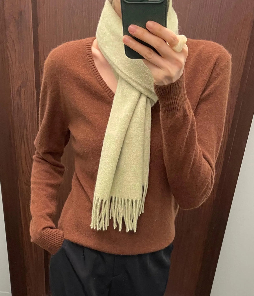 Lambswool scarf- cantaloupe