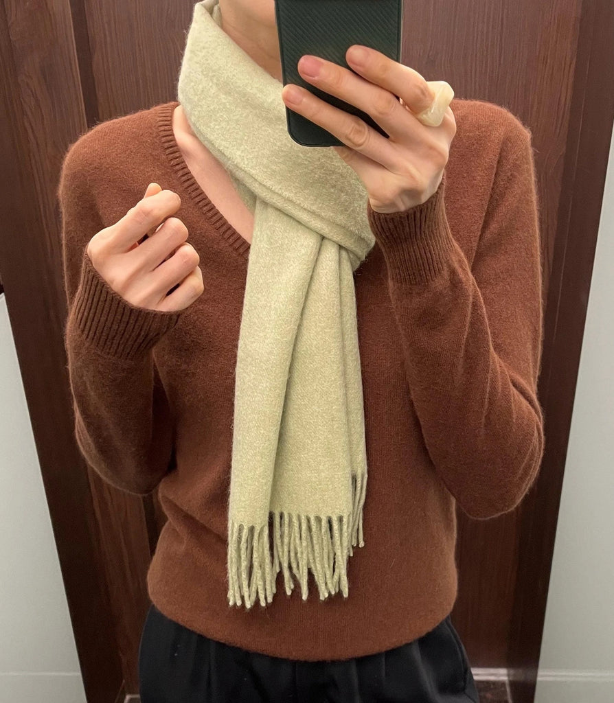 Lambswool scarf- cantaloupe