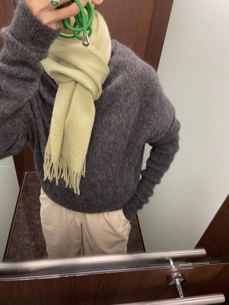 Lambswool scarf- cantaloupe