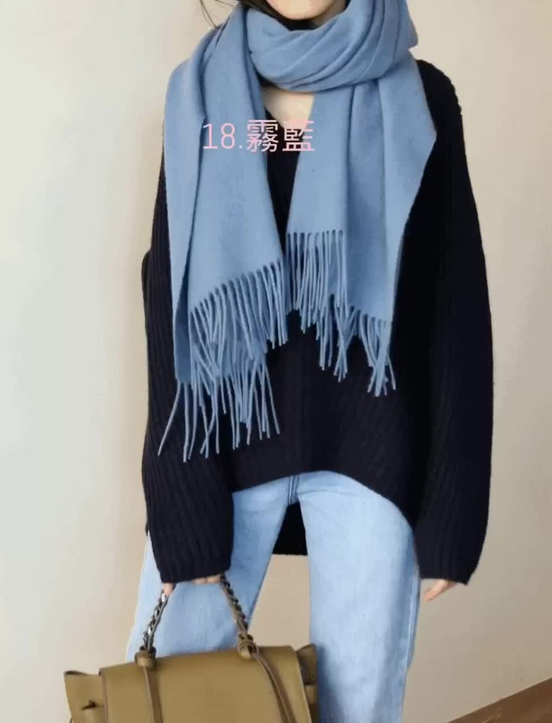Lambswool scarf - The Blue Series