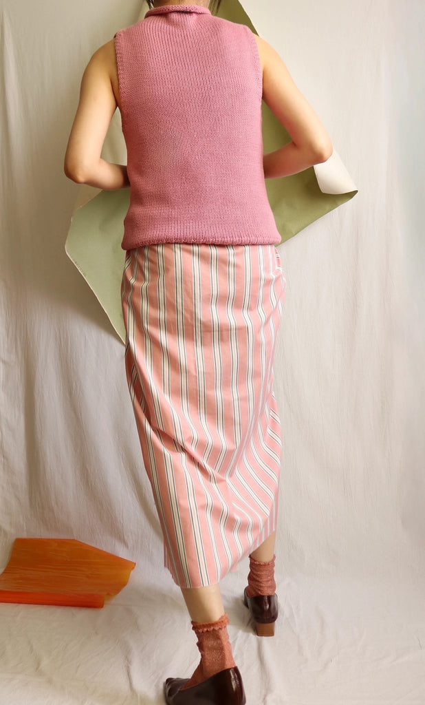 Vintage -Barbie pink knitted vest top