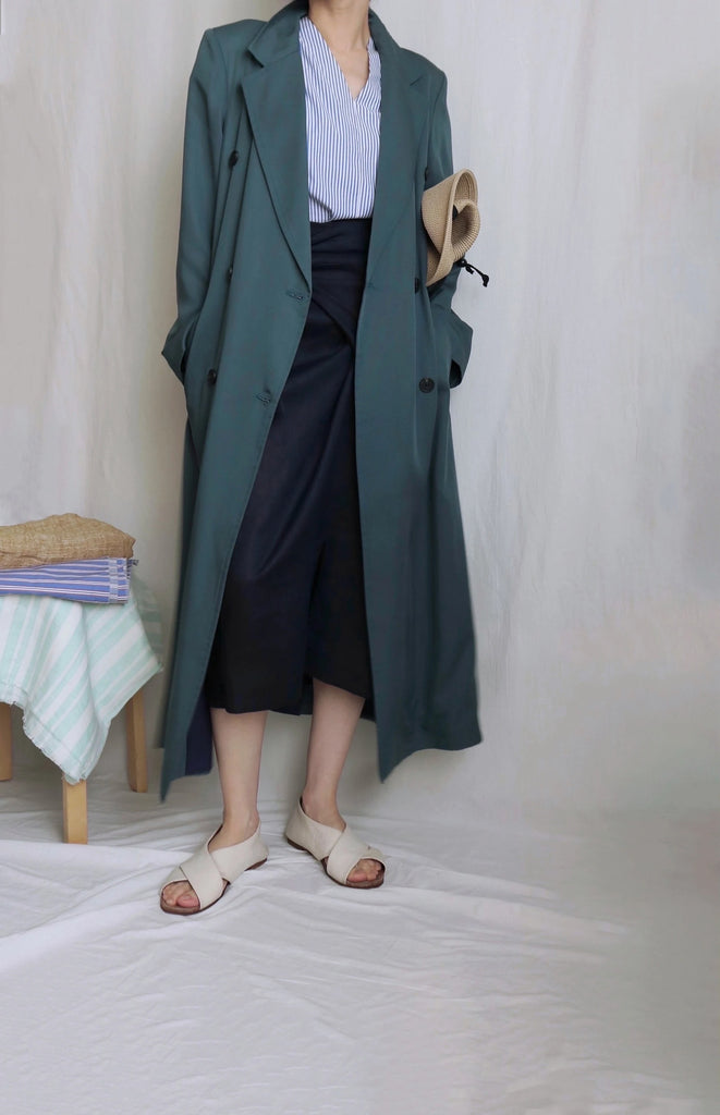 peintre wrap skirt- navy blue, 80 cm
