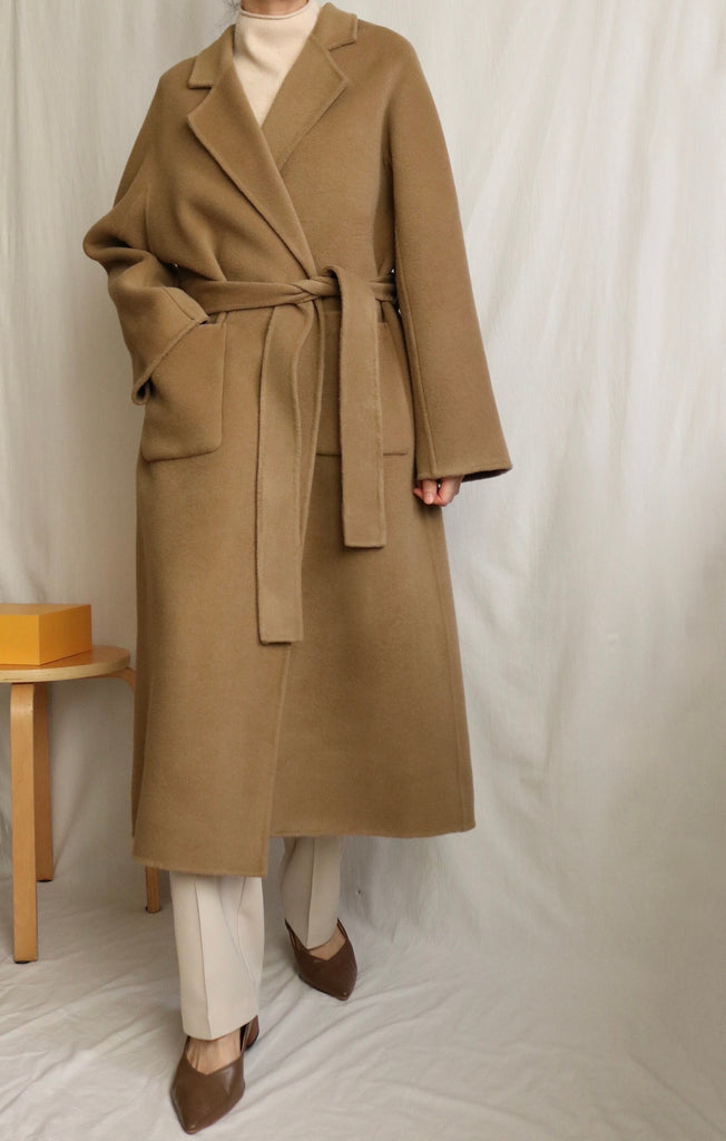 Ren Coat -maxi length, olive