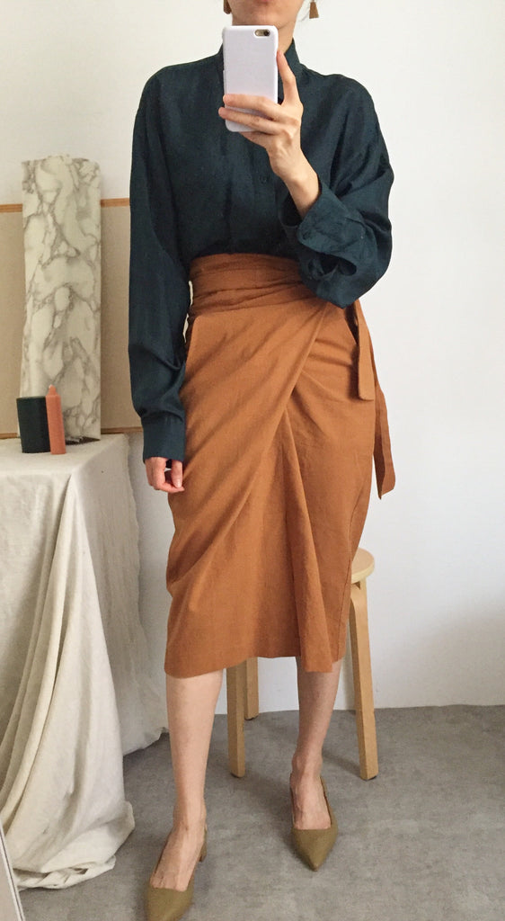 peintre wrap skirt- pumpkin , 70 cm