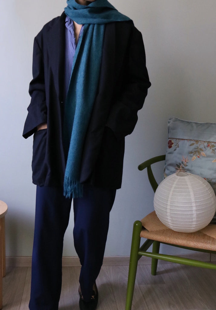 Lambswool scarf- teal