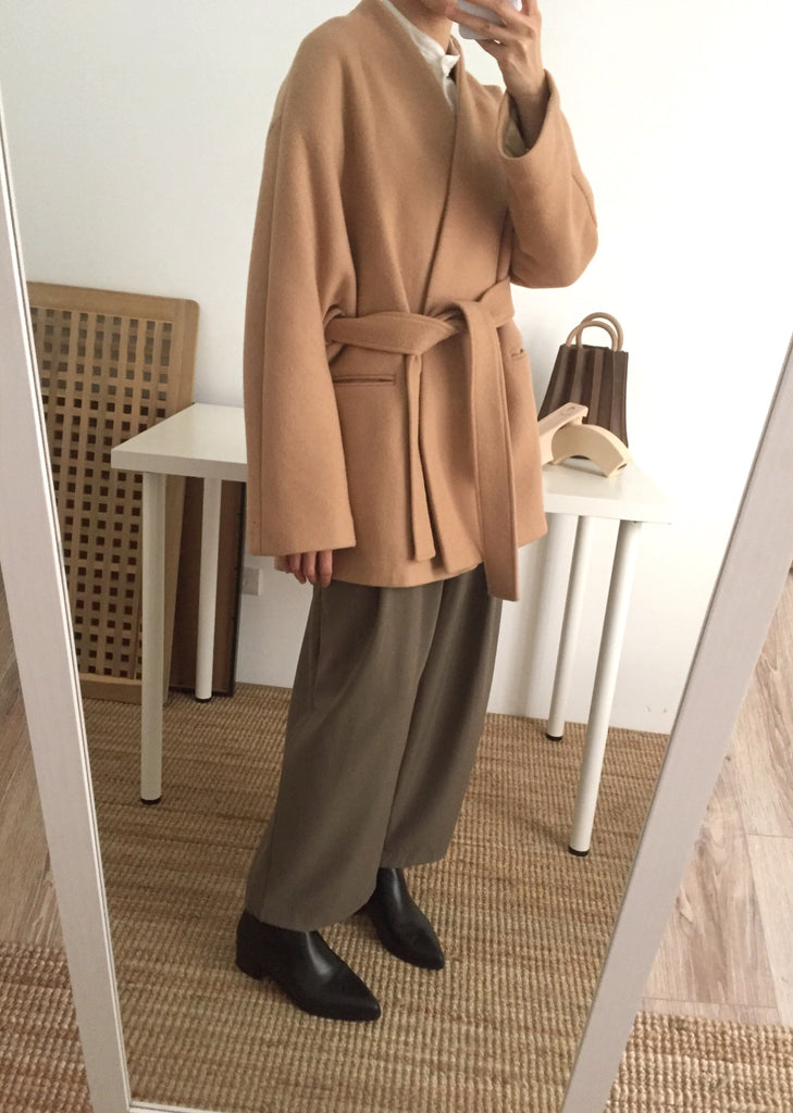 Ishiji Kimono Coat - lambswool/single-faced