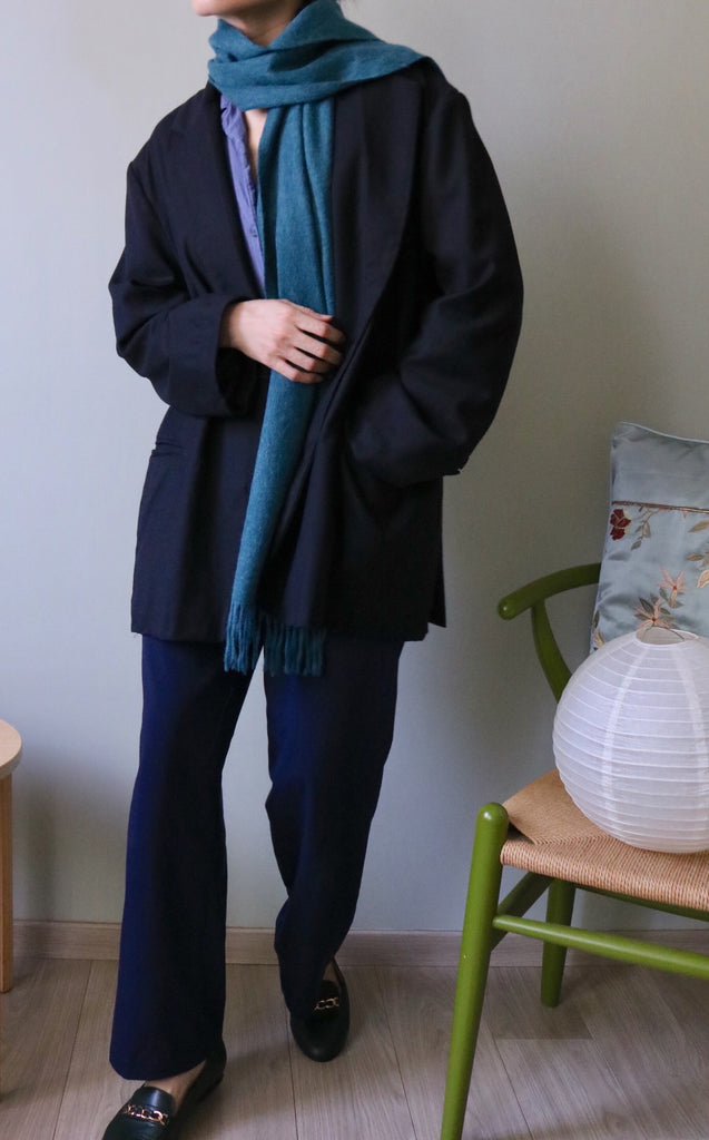Lambswool scarf- teal