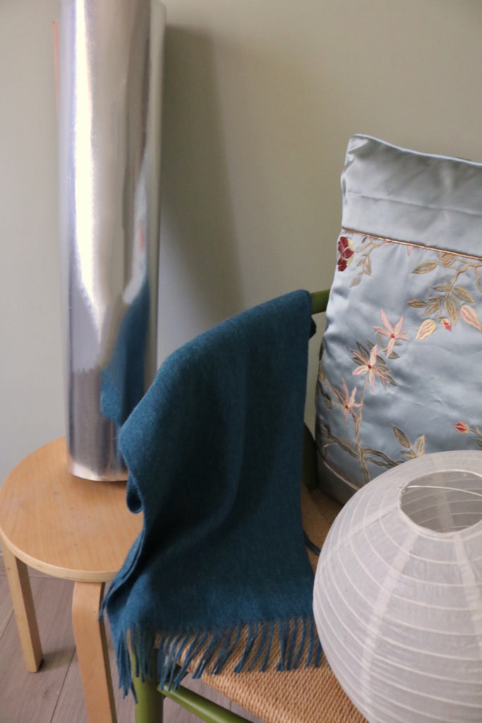 Lambswool scarf- teal