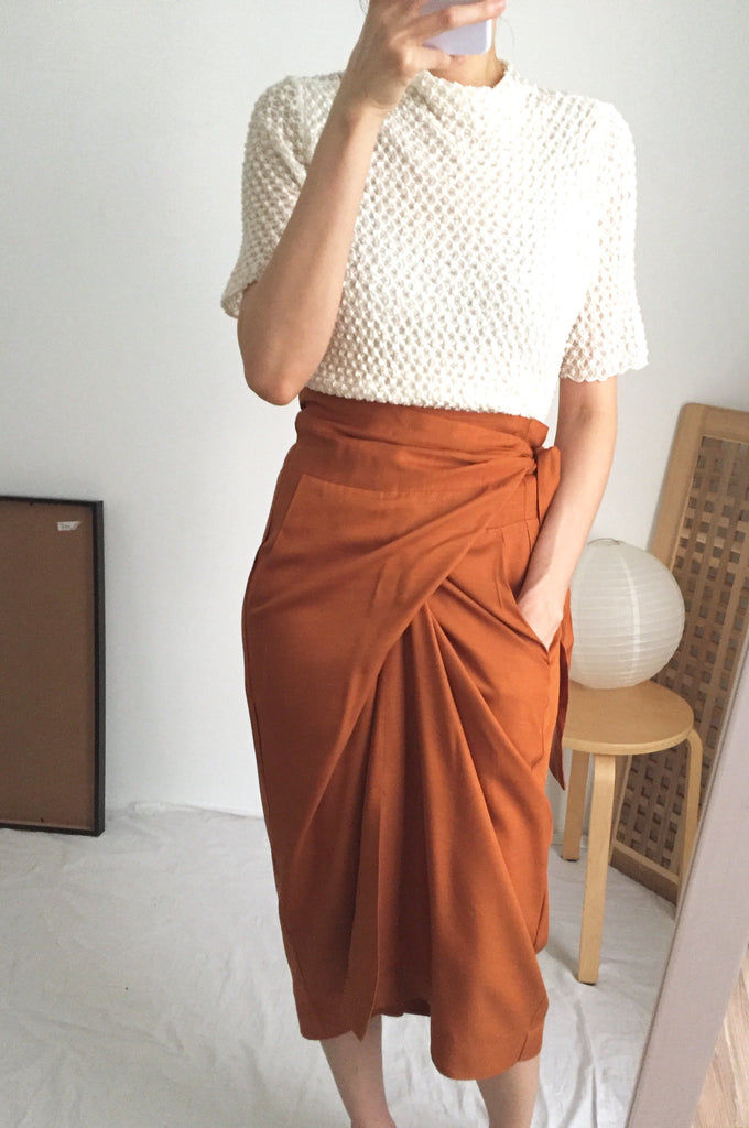 peintre wrap skirt- pumpkin , 70 cm