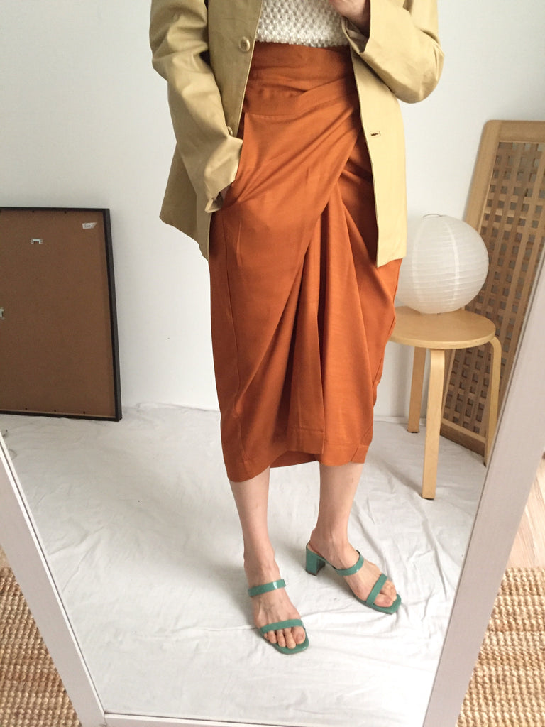 peintre wrap skirt- pumpkin , 70 cm