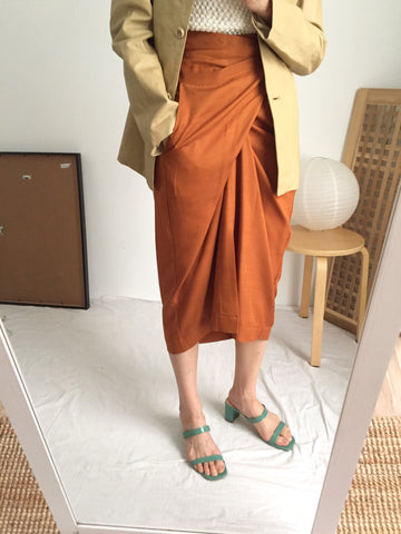 peintre wrap skirt- pumpkin , 70 cm