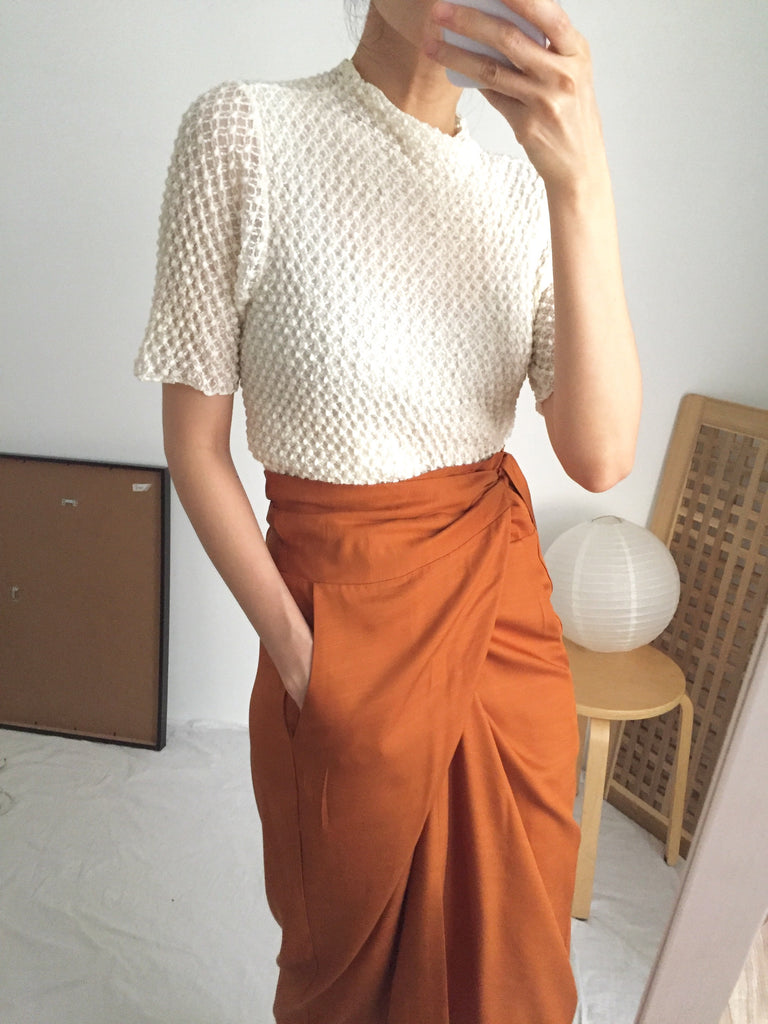 peintre wrap skirt- pumpkin , 70 cm
