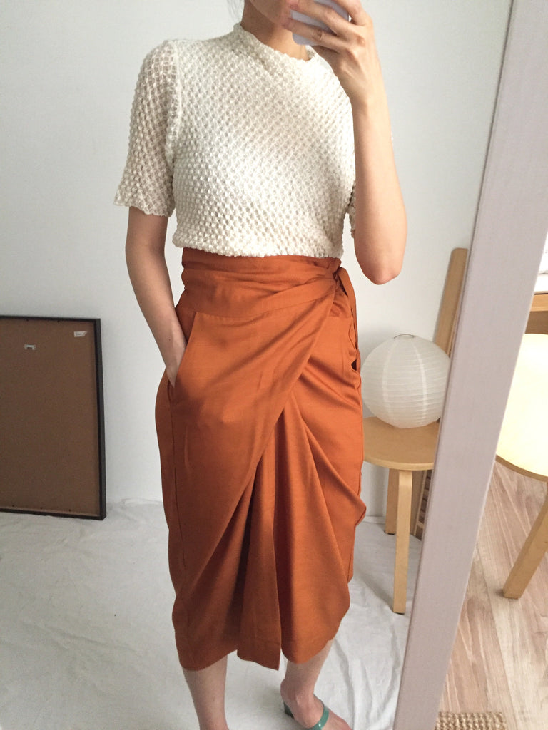 peintre wrap skirt- pumpkin , 70 cm