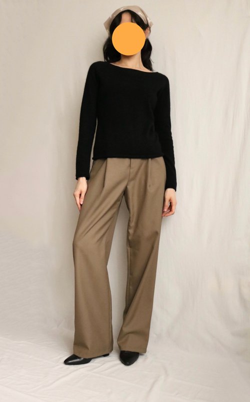 Boatneck 100% cashmere sweater
