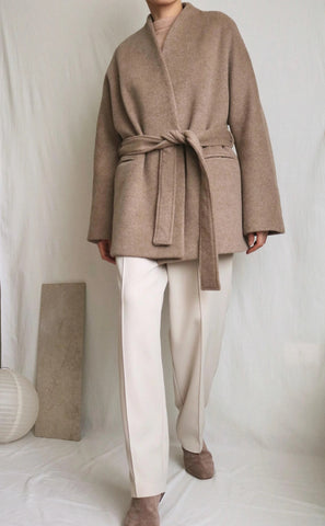 ishiji kimono coat -lambswool /double-face