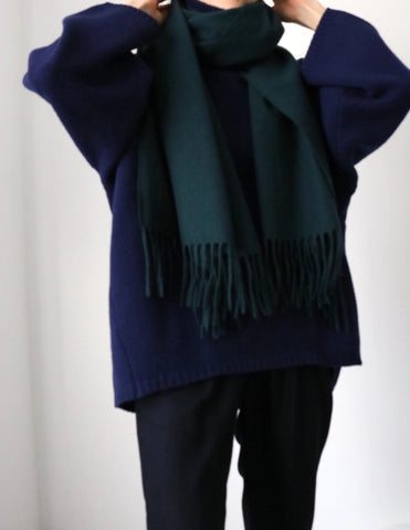 Lambswool scarf -  Forest