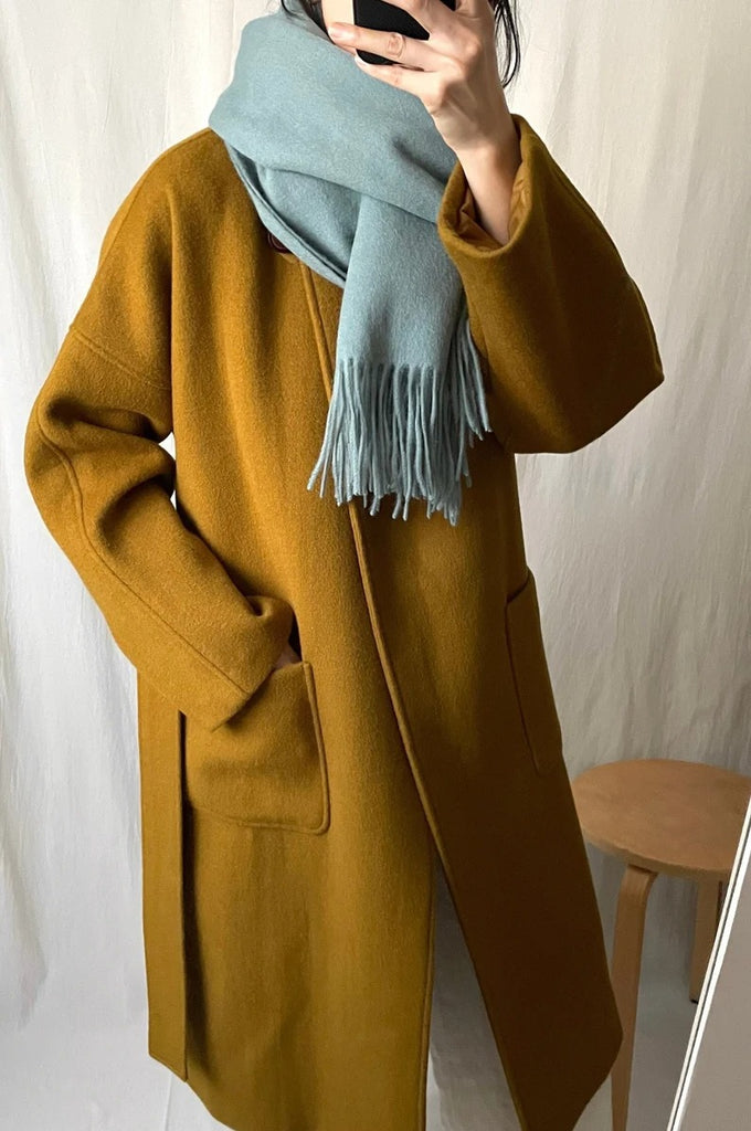 Lambswool scarf - Balsam Green