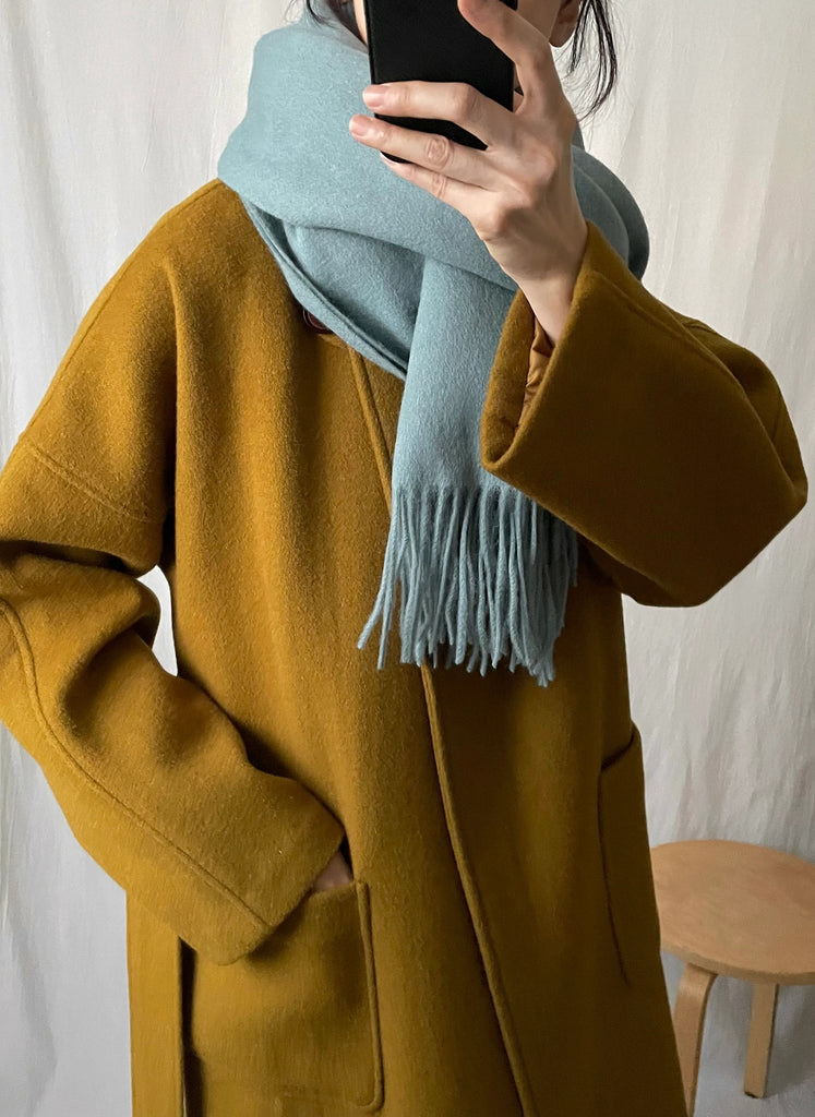 Lambswool scarf - Balsam Green