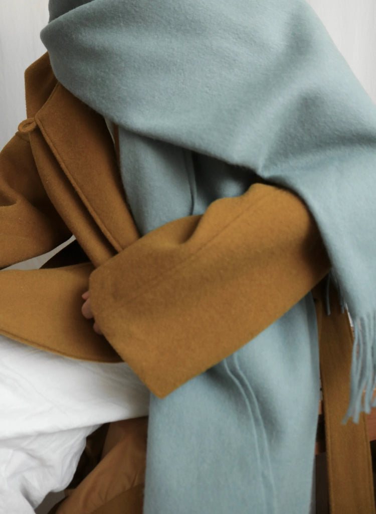 Lambswool scarf - Balsam Green