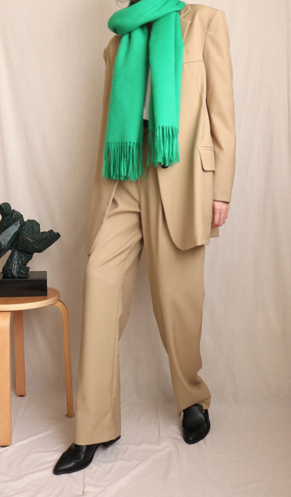 Lambswool scarf -  Bottega Green