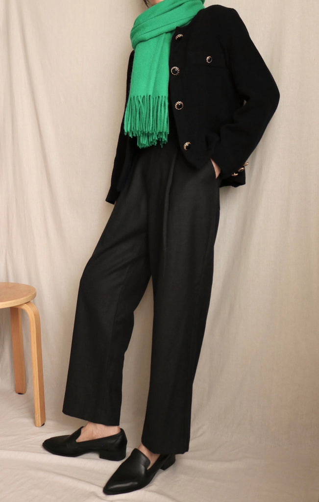 Lambswool scarf -  Bottega Green
