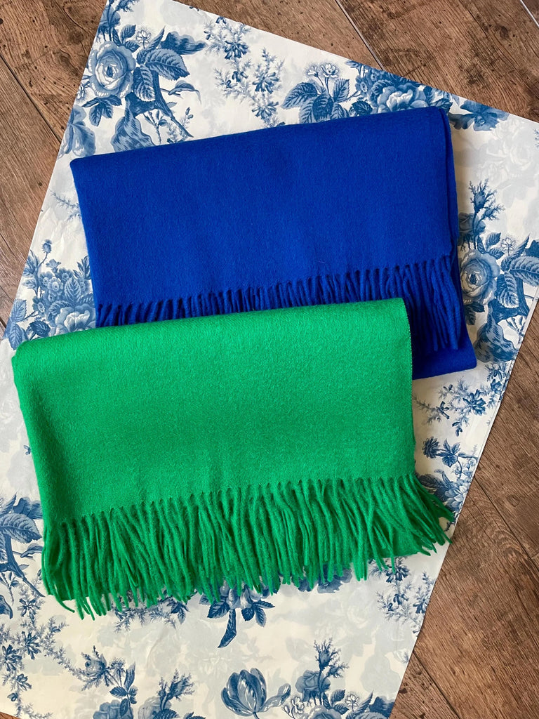 Lambswool scarf -  Bottega Green