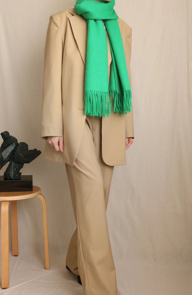 Lambswool scarf -  Bottega Green