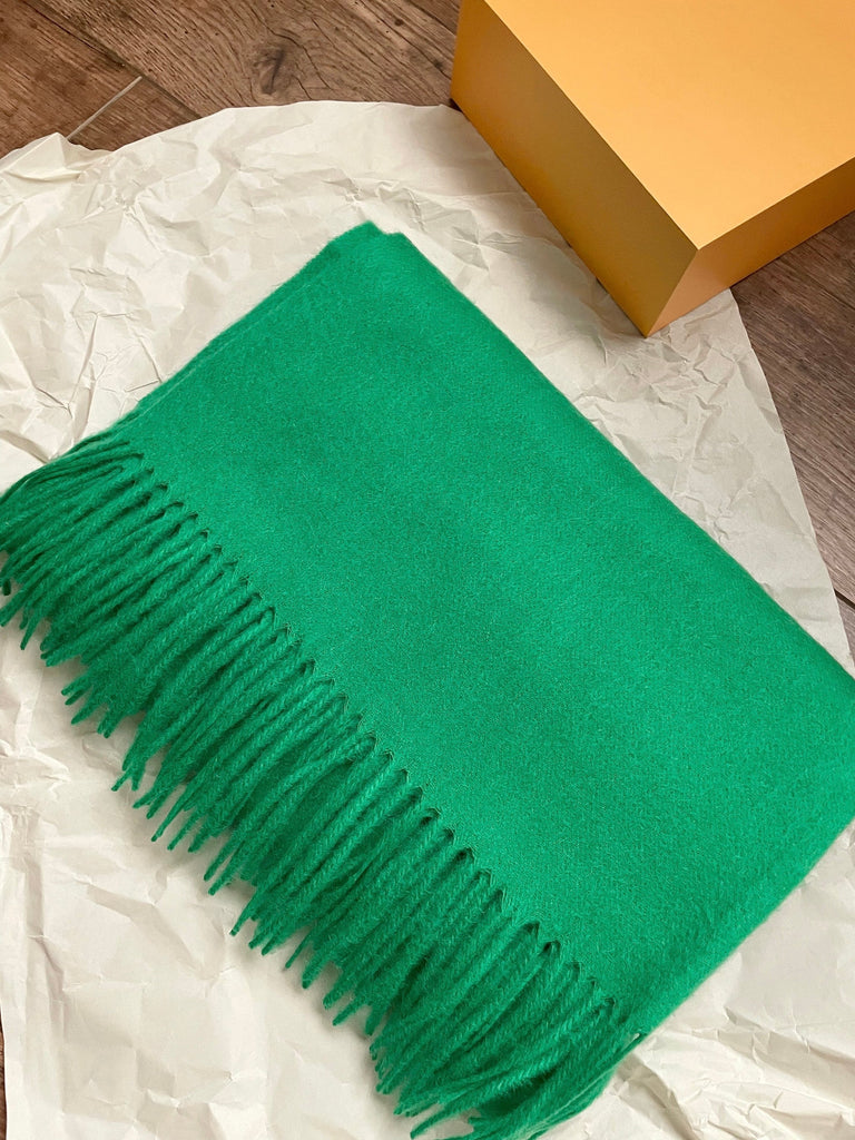 Lambswool scarf -  Bottega Green