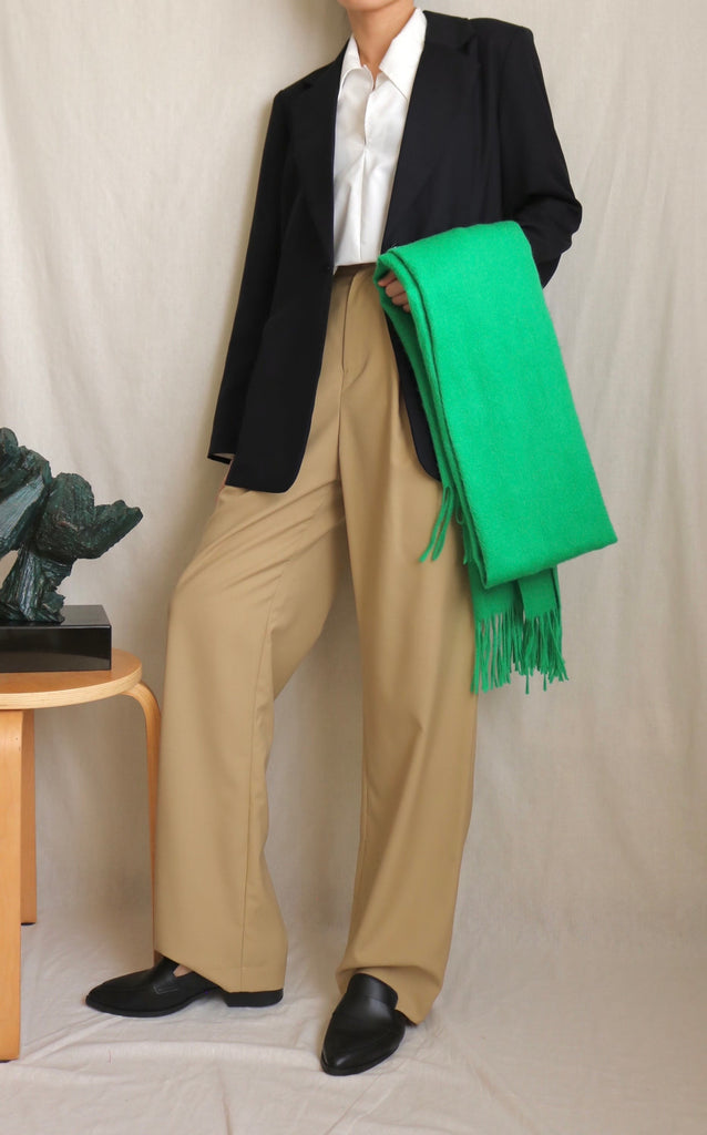 Lambswool scarf -  Bottega Green