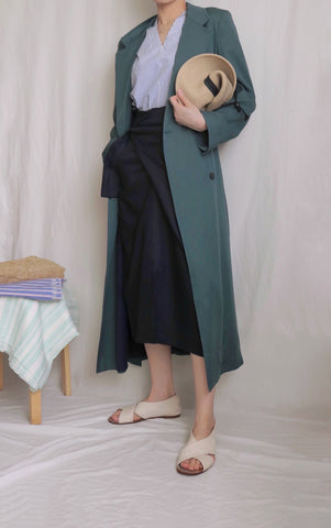 peintre wrap skirt- navy blue, 80 cm