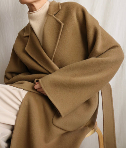 Ren Coat -maxi length, olive