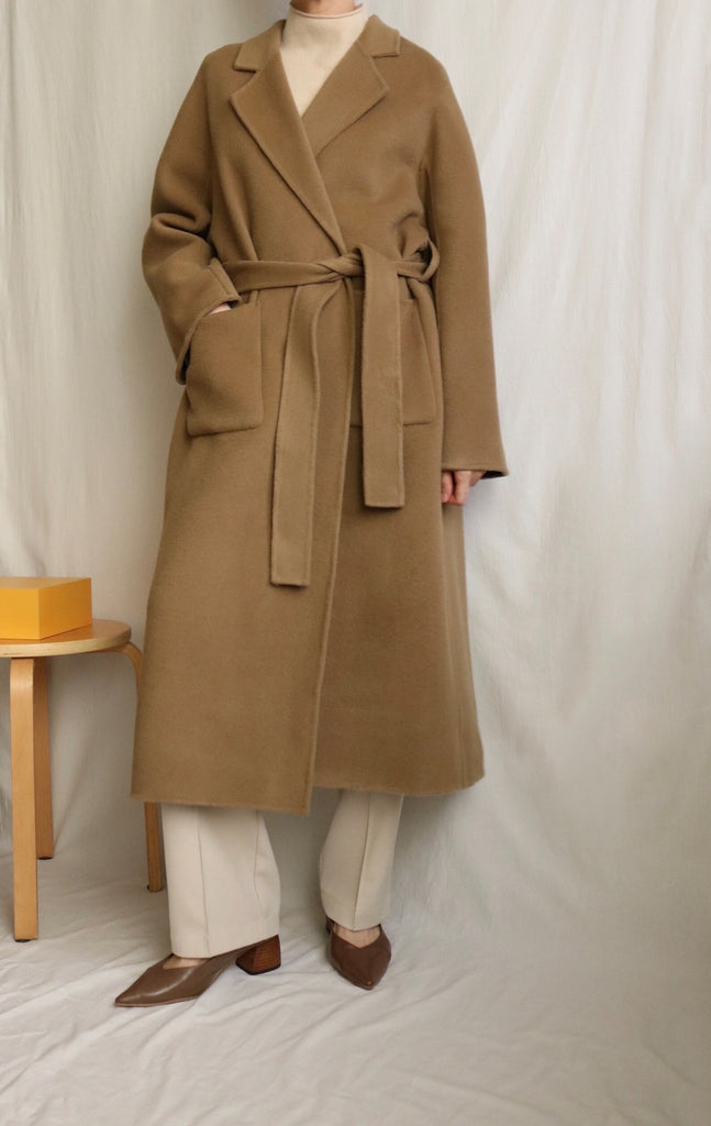 Ren Coat -maxi length, olive