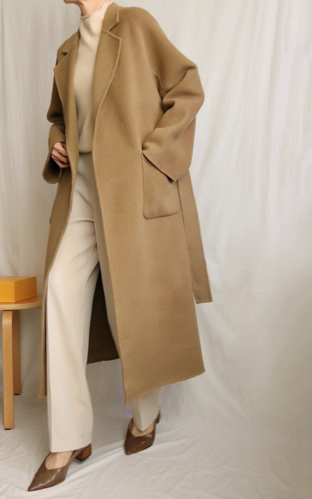 Ren Coat -maxi length, olive
