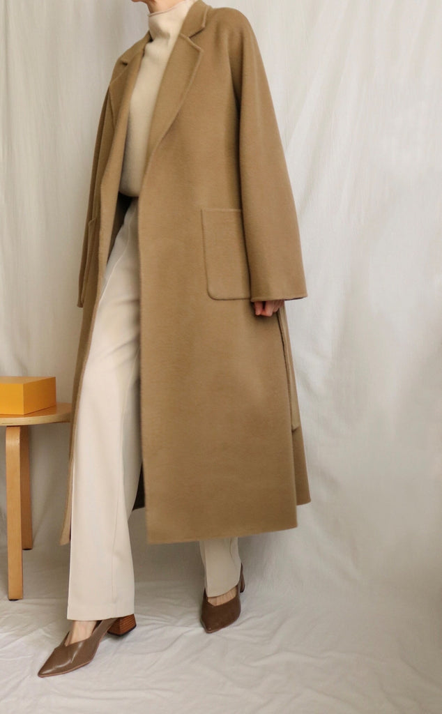 Ren Coat -maxi length, olive