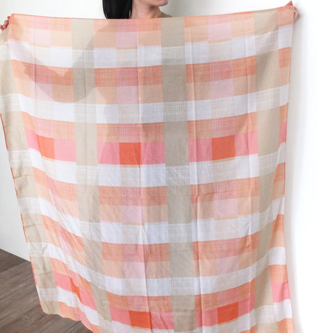 carreaux scarf -deadstock fabric