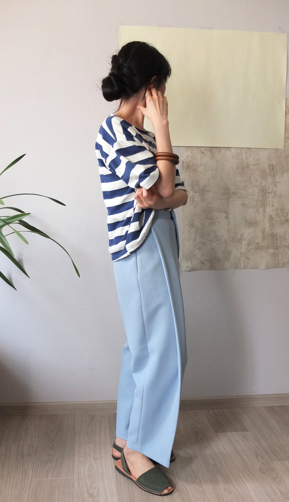 Piqué culotte pants-sold out