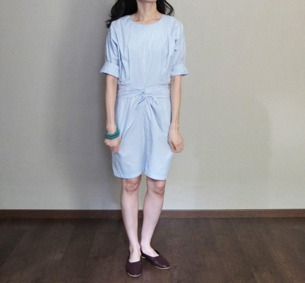 Origami dress{baby blue}-sold out